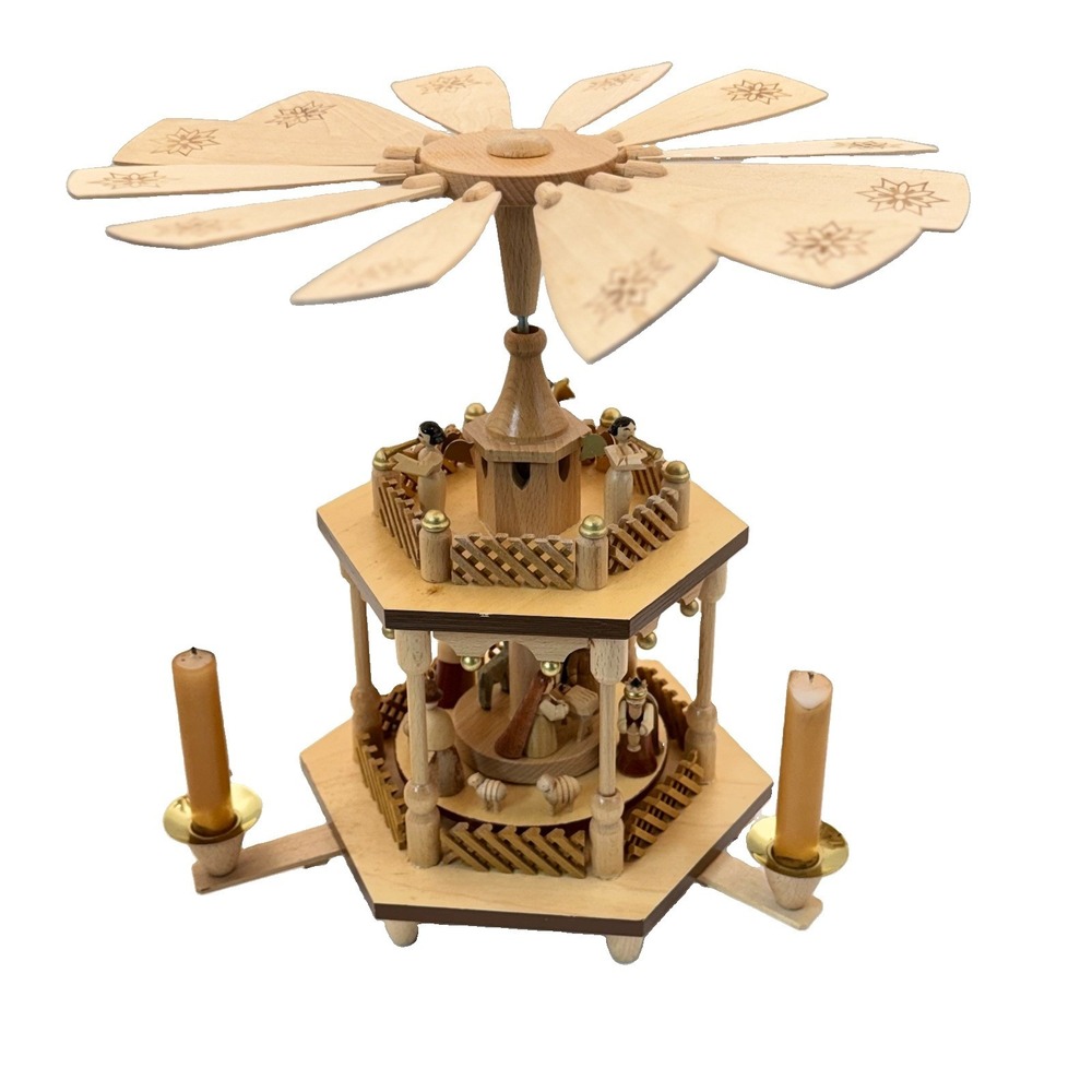 Richard Glaesser Three Wisemen Nativity Seinfeld German Pyramid 2 Tier 9629